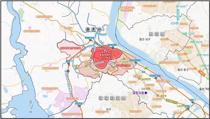 현 정부 1호 신도시 ‘김포한강2 콤팩트시티’ 지구 지정 완료 이미지