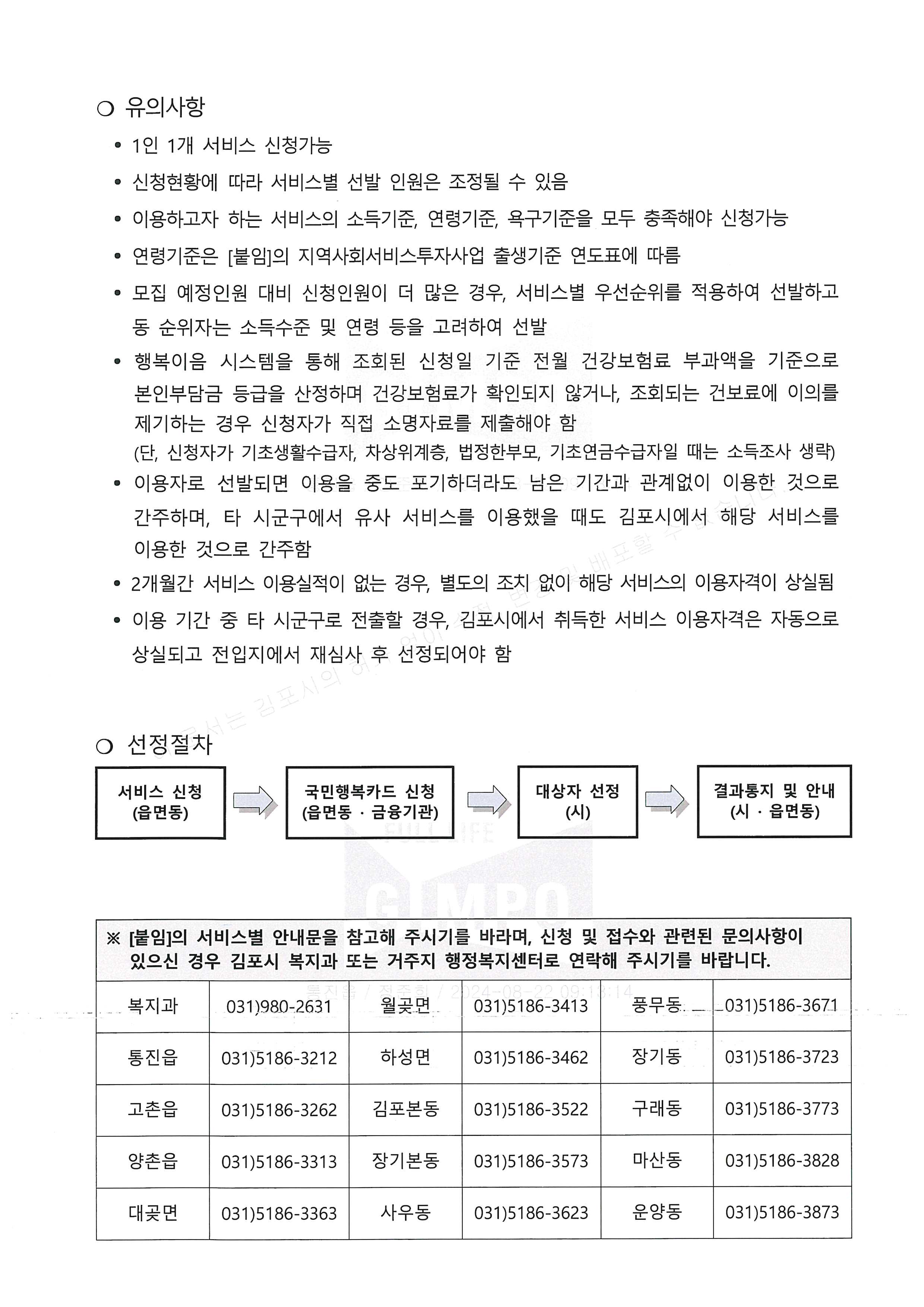 2024년 제2차 지역사회서비스투자사업 이용자 추가 모집공고 이미지 2